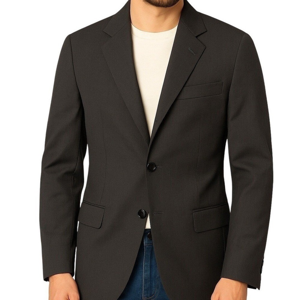 Belvest Italy Sport Coat Blazer Mens 48R Blue Wool Cashmere Tailored Jacket 48 R